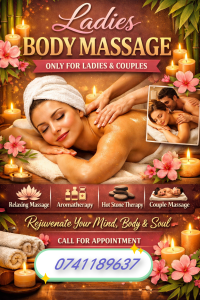 Full Body massage for Ladies and Couples
