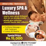 ♦️ Luxury SPA & Wellness – Olivia’s Villa Rathmalana ♦️ VISIT Available In Colombo Area