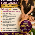 JOB VACANCIES FOR LADIES ( SPA & FULL SERVICE )