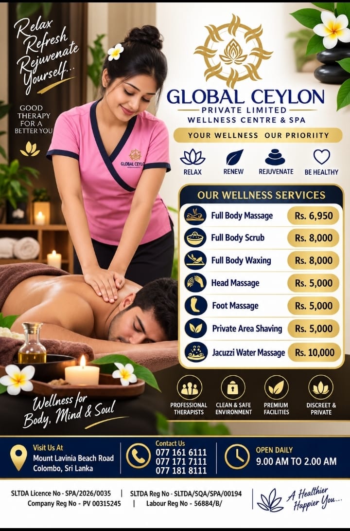 🪷🪷 G L O B A L C E Y L O N Spa and Wellness Centre 🪷🪷